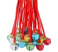 Lot de 60 colliers de Noël colorés avec clochettes de Noël pour femmes, garçons et filles (couleurs mates)