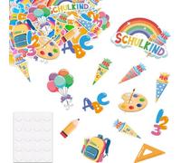 Lot de 60 confettis décoratifs multicolores ABC 123 - Décoration de table pour la rentrée scolaire 2026 - Décoration de table pour rentrée scolaire - Pour fille et garçon