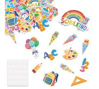 Lot de 60 confettis décoratifs multicolores pour la rentrée des classes - ABC 123 - Décoration de table pour la rentrée scolaire, la rentrée scolaire 2024, fille et garçon - Décoration de table