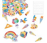 Lot de 60 confettis décoratifs multicolores pour la rentrée des classes, décoration de table ABC 123, décoration de table de rentrée des classes, confettis multicolores pour fille et garçon