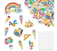 Lot de 60 confettis décoratifs multicolores pour la rentrée des classes - Décoration de table - Remplissage de sac d'école ABC 123 - Décoration de table pour rentrée scolaire 2025 - Fille et garçon