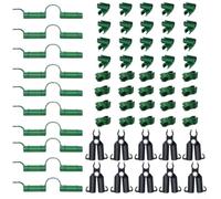 Lot de 60 connecteurs de piquets de jardin pour clips de treillis de 11 mm, plastique résistant aux UV pour plantes grimpantes et structures de jardin