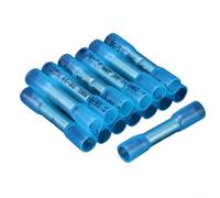Lot de 60 connecteurs thermorétractables avec noyau en cuivre, connecteurs de câble à sertir étanches pour voiture et moto, isolation résistante à la chaleur en bleu, jaune (bleu)