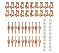 Lot de 60 consommables pour coupeur plasma CUT40 pour CUT50 avec lampe torche PT31 LG40, 60 embouts de buse de coupe, buse de conductivité thermique, électrode
