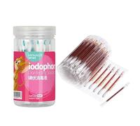 Lot de 60 cotons-tiges jetables emballés individuellement - Cotons-tiges iodés pour oreilles nasales, ecchymose, voyage, soins médicaux d'urgence