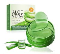 Lot de 60 coussinets pour les yeux à l'aloe vera, à l'acide hyaluronique avec aloe vera, coussinets pour les yeux au collagène contre les cernes, éliminer les rides, les poches sous les yeux