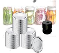 Lot de 60 couvercles de bocaux Mason à ouverture normale, compatibles avec scellement sous vide Mason Bock, couvercles de bocaux Mason Jar uniquement, couvercles remplaçables, couvercles de mise en