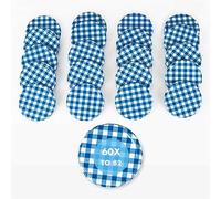 Lot de 60 couvercles de rechange TO 82 I Couvercles Twist-Off multicolores de 82 mm I pour bocaux de conservation Couvercles pour bocaux de conservation Bocaux à confiture, pots à miel, pots à