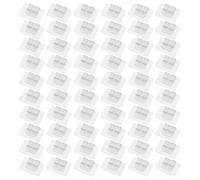 Lot de 60 crochets à base d'acrylique pour éclairage extérieur pour sécuriser les guirlandes lumineuses sur des surfaces lisses et plates dans les jardins et les cours