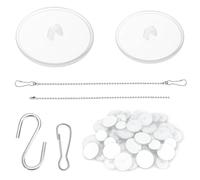 Lot de 60 crochets de plafond autocollants pour montage au plafond, crochets autocollants sans perçage, crochets adhésifs étanches, crochets muraux pour mât de drapeau, crochets en forme de S, 10