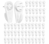 Lot de 60 crochets muraux en béton sans trace - Sans perçage - Crochets muraux pour accrocher des photos, des clous invisibles pour stuc, béton, plâtre