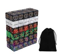 Lot de 60 Dés MTG, Mot-Clé de Compétence Vie Jetons Buff Commandant et Marqueurs Bouclier +1/-1 Dés D6 à 6 Faces pour Accessoires Jeux Cartes et TCG MTG