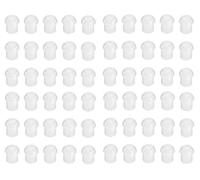 Lot de 60 embouts de rechange en caoutchouc de silicone blanc champignon pour tube acoustique radio / oreillette pour Motorola Baofeng Kenwood Midland Yaesu Cobra Icom HYT