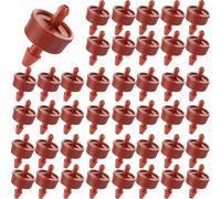 Lot de 60 émetteurs de compensation de pression de 8 l/h, débit constant, sortie Barb, goutte-à-goutte, têtes d'émetteur, pièces pour tuyau d'arrosage de 1/4", pour pots de jardin, systèmes