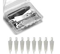 Lot de 60 enfile-aiguilles à broder au point de croix en acier inoxydable pour aiguilles à grand chas avec boîte transparente - 5 cm