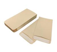 Lot de 60 enveloppes autocollantes en papier kraft marron - 9 x 16,5 cm - Mini sacs en papier kraft pour cadeaux d'invités, noix, bijoux, graines, bonbons, pièces de monnaie