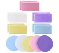 Lot de 60 éponges compressées en cellulose pour le visage, exfoliant, massage, démaquillage (multicolore)