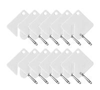 Lot de 60 étiquettes pratiques à écrire avec mousqueton pour location, bureau, gymnases, spas, identification facile