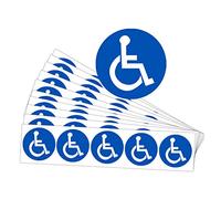 Lot de 60 étiquettes rondes pratiques pour fauteuil roulant handicapés - 5,1 cm