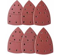 Lot de 60 Feuilles Abrasives, Papier de Ponçage Triangles 11 Trous 40 60 80120 180 240 Idéal pour Ponceuse Multifonction
