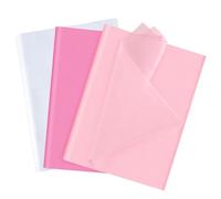 Lot de 60 feuilles de papier de soie rose pour emballage cadeaux, loisirs créatifs, Saint-Valentin, 50 x 35 cm