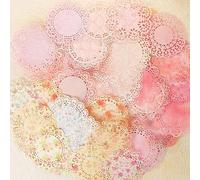 Lot de 60 feuilles de papier dentelle pour journaux esthétiques, scrapbooking et fournitures de journal - Papier décoratif rond découpé pour matériaux de scrapbooking