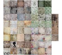 Lot de 60 feuilles de papier pour scrapbooking vintage - 15 x 15 cm - Motif floral musical - Pour loisirs créatifs, scrapbooking, journal, journal intime