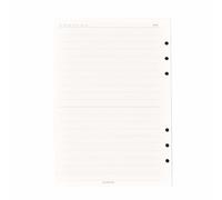 Lot de 60 feuilles de rechange A5 à 6 trous, en PVC, design rechargeable, étanche et résistant à la poussière, pour étudiants, réunions et cahiers