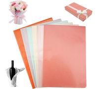 Lot De 60 Feuilles Papier Soie Coloré Emballage ,35 X 50 Cm ,6 Couleurs Feuilles De Soie Pour Décoration De Mariage ,Fleurs En Papier ,Pompon ,Artisanat Bricolage ,Sacs Cadeaux ,Noël