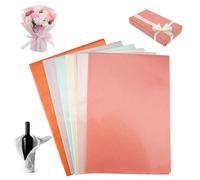 Lot de 60 Feuilles Papier Soie Coloré Emballage, 35 X 50 cm, 6 Couleurs Feuilles de Soie pour Décoration de Mariage, Fleurs en Papier, Pompon, Artisanat Bricolage, Sacs Cadeaux, Noël