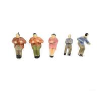 Lot de 60 figurines de passagers peintes à l'échelle 1:87, toutes les personnes assises pour décoration de scène de chemin de fer et accessoires de diorama, couleurs assorties