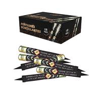 SPARKLERS CLUB Lot de 60 Fontaines à Gateaux Scintillantes durée 60 Secondes pour Gateaux et Bouteilles de Champagne, Bougie lumineuse d'ambiance pour anniversaire 1 Minute - Catégorie F1 Noir/Or