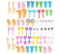Lot de 60 fourchettes à fruits, 8 tailles mini fourchette enfant,cure-dents en plastique réutilisables,pour boîte à lunch fête thé de l'après-midi fête d'anniversaire,accessoires de fête