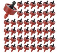 Lot de 60 goutteurs à compensation de pression 4 L/H - Débit constant - Pour tuyau de 1/4" - Pour pots de jardin, plantes