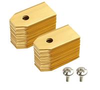 Lot de 60 lames de rechange en titane avec vis pour tondeuse Husqvarna, Gardena, Yard Force (35 x 18 x 0,75 mm)