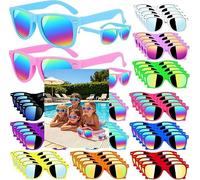 Lot de 60 Lunettes de soleil pour enfants, lunettes de soleil néon pour filles garçons,Protection UV400 lunettes de soleil vrac pour enfants piscine anniversaire plage Faveur du parti âge 3-16 ans