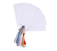 Lot de 60 marque-pages en papier avec pompons colorés faits à la main