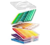 Lot de 60 marqueurs de peinture acrylique pour peinture sur roche, verre en céramique, fournitures d'art à séchage rapide pour adultes, étudiants, artistes, dessin, coloriage sur tissu, métal, 17,5 x