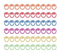 Lot de 60 marqueurs de point en spirale en métal - Anneaux de tricot et de crochet, marqueurs colorés de verrouillage pour projets d'artisanat