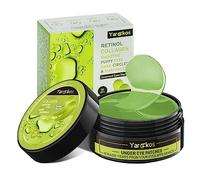 Lot de 60 masques hydratants verts pour les yeux - Collagène vert hydrogel anti-âge - 30 paires - Acide hyaluronique - Pour enlever les cernes sombres - Masque pour les yeux au collagène
