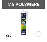 Lot de 60 mastics-colles polymère "MSP107" Blanc 290ml BOSTIK