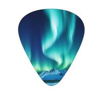 Lot de 60 médiators de guitare en vrac 3 épaisseurs différentes avec boîte de rangement Accessoires de guitare Northern Lights pour basse, guitare électrique, acoustique