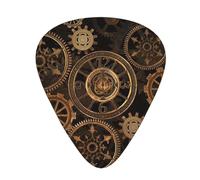 Lot de 60 médiators personnalisés pour guitare, basse, ukulélé, horloge en bronze, motif siècle, cadeaux pour homme et femme