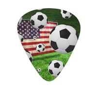 Lot de 60 médiators personnalisés pour guitare, basse, ukulélé, motif drapeau américain, cadeau pour homme et femme