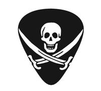 Lot de 60 médiators personnalisés pour guitare, basse, ukulélé, motif drapeau pirate, cadeau pour homme et femme