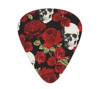 Lot de 60 médiators personnalisés pour guitare, basse, ukulélé, motif tête de mort rose, cadeau pour homme et femme