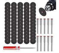 Lot de 60 mini disques à tronçonner en métal pour Dremel avec 8 mandrin de 3 mm, accessoires rotatifs, pour outil rotatif Dremel