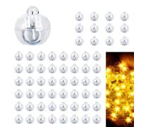 Lot de 60 mini lumières LED blanc chaud pour ballons, lanternes en papier, fête d'anniversaire, mariage, décoration de Noël, anniversaire, décoration de fête, guirlande lumineuse d'intérieur