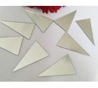 Lot de 60 miroirs triangles en verre argenté - 3,5 x 6,3 cm