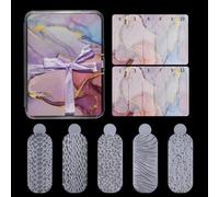 Lot de 60 moules à ongles en silicone pour créer un motif en relief sur les ongles